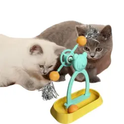 FurryFusion Juego de gatos con tablero giratorio y varita de plumas - Artículo 1