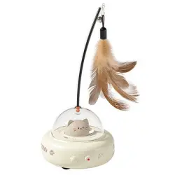 MCBOSON  para gatos - Mascota interactiva - Giro automático - Beige
