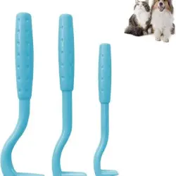 ZooVenture 3 ganchos antigarrapatas - 3 tamaños, estuche - Conjunto azul de tres piezas