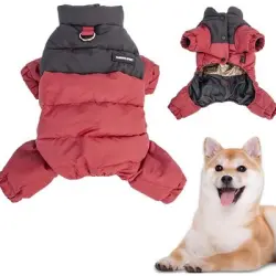 ZooVenture Abrigo rojo de invierno para perros - Rojo