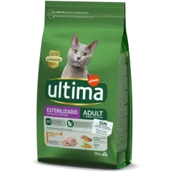 2.5 KG 2.5 kg Ultima Pienso esterilizado con pollo para gatos adultos