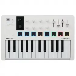 Arturia MiniLab 3 Controlador MIDI Universal para Producción Musical con Paquete de Software White