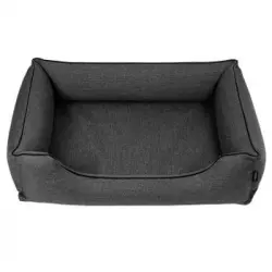 Cama Para Perros Sofá De Tela Tapizada Twinfoam Mestizo Mallorca 65x50 Cm Color Gris Oscuro/negro