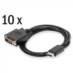 Digitus Pack 10 Cables Adaptadores DisplayPort a DVI (24+1) Macho/Macho 2m