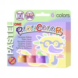 Instant PlayColor Pastel One Caja 6 Témperas en Barra Colores Surtidos Pasteles