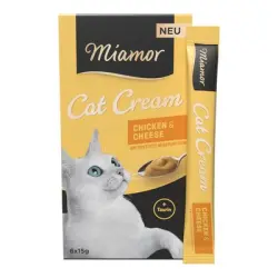 Miamor Cat Cream pollo y queso - 66 x 15 g - Pack Ahorro