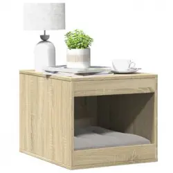 Mueble Arenero Para Gatos Madera Roble Sonoma 47x59x42 Cm