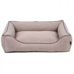 Sofa Mallorca Comfort Cama Para Perro En Beige Con Negro 100x75 Cm