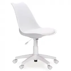 Adec Silla De Estudio Lina Giratoria Y Altura Regulable Blanco