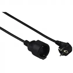 Hama Cable de Alimentación Alargador Schuko 5m Negro