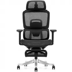 Owlotech Luxa Silla de Escritorio Ergonómica Mesh con Reposapiés Negra