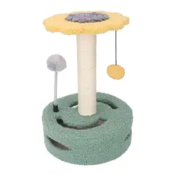 UAMLY Árbol para gatos con pelotas interactivas - AMARILLO