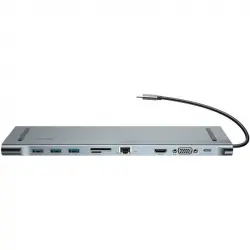 Baseus Enjoyment 11 in 1 Hub 100W USB-C a HDMI/VGA/USB-C/RJ45/USB 3.2/Lector SD