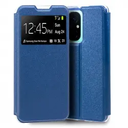 Cool Funda Flip Cover Liso Azul para Xiaomi Redmi 12C