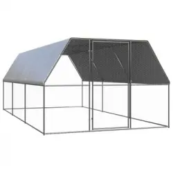 Jaula Gallinero De Acero Galvanizado 3x6x2 M