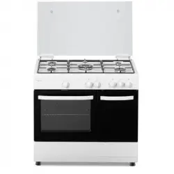 Nevir NVR-CB5PH Cocina de Gas con Horno con Tapa Blanco 60L 85cm