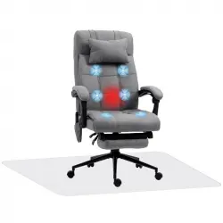 Vinsetto Conjunto De 1 Silla De Masaje Reclinable Y 1 Alfombra Protectora De Suelo