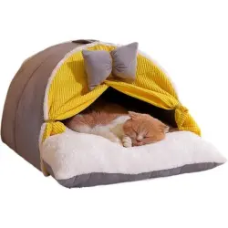 ZooVenture Tienda de campaña para gatos y perros, gris, tamaño mediano - Gris M 57*40*32cm