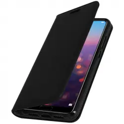 Avizar Funda Cartera Cuero Negro para Huawei P20
