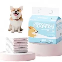 FurryFusion Pañales desechables para perros (10 unidades por paquete) - Perro macho M