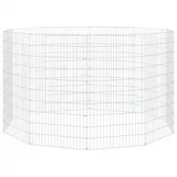 Jaula Para Conejos 10 Paneles Hierro Galvanizado 54x100 Cm Vidaxl