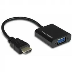 Metronic Convertidor HDMI / VGA con Jack 3,5mm Negro