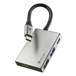NGS WONDER DOCK 4 Adaptador Hub USB-C a HDMI/USB-C/USB-A/PD 60W