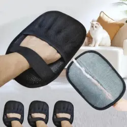 Pawffee Juego de 3 guantes de aseo: masaje y antipelo mascotas alfombras - 1 pieza
