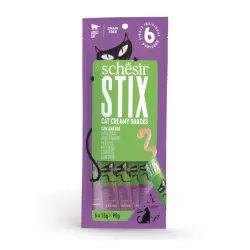 Schesir Stix Snacks Pato para gato 6 sobres x 15 g