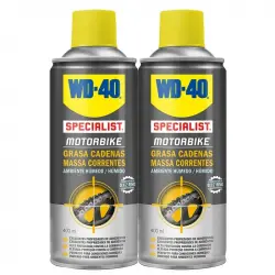 WD-40 Specialist Motorbike Pack 2 Spray Grasa de Cadenas Ambiente Húmedo 400ml