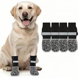 ZooVenture Calcetines antideslizantes para perros, paquete de 2 - L
