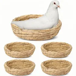 ZooVenture Nido de paja para la cría de aves - 4 piezas