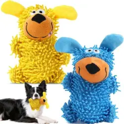ZooVenture s para perros, 2 piezas, amarillo y azul, con sonido - Juego de 2 piezas