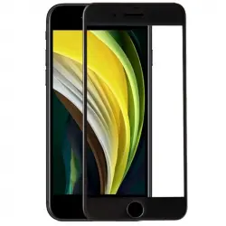 Cool Protector de Pantalla Cristal Templado FULL 3D Negro para iPhone SE (2020) / SE (2022)