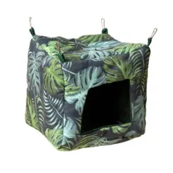 Cueva de felpa TIAKI Jungle Collection para animales pequeños - 24 x 24 x 24 cm (L x An x Al)