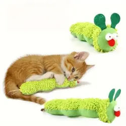 IntiMeg  para gatos con forma de oruga verde - Una pieza