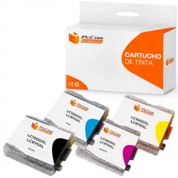 Pccom Essential Brother Lc1000xl/lc970xl Cartucho Tinta Compatible Negro/cian/magenta/amarillo Pack 4
