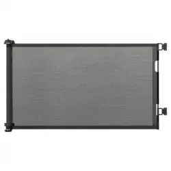Puerta Perro De Aleación Aluminio Abs Pvc 165x10,7x85 Cm-pawhut. Negro