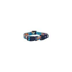 Rogz Collar Graffiti Azul para perros - 20–31 cm x 11 mm