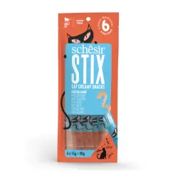 Schesir Stix Snacks Salmón para gato 6 sobres x 15 g