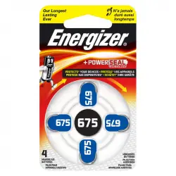 Energizer Powerseal AC675 Pilas para Audífono 4 Unidades