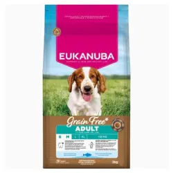 Eukanuba Grain Free Adult Small & Medium con pescado de mar - 3 kg