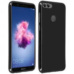 Avizar Funda de Silicona Negra para Huawei P Smart