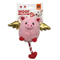 Fofos Peluche Cerdito San Valentín para perros - 25 cm x 10 cm x 25 cm
