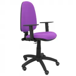 Piqueras y Crespo Ayna Bali Silla Oficina Brazos Regulables Ruedas de Parqué Lila