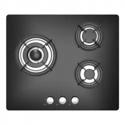 Sauber SECGB06 Placa de Gas Natural 3 Zonas Negro
