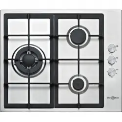 Vitrokitchen EN636LIN Placa de Gas Natural 3 Zonas 60cm Acero Inoxidable