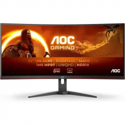 AOC CU34G2XE/BK 34" LCD VA UltraWide QHD 144Hz Curvo