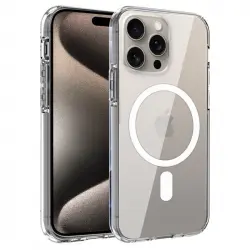 Cool Carcasa Magnética Transparente para iPhone 15 Pro Max