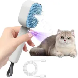 FurryFusion Cepillo autolimpiante para gatos - Azul
